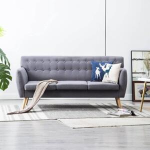 Sofa 3-osobowa tapicerowana tkaninÄ , 172x70x82 cm, jasnoszara