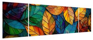 Obraz - Mozaika z liści (170x50 cm)