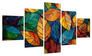 Obraz - Mozaika z liści (125x70 cm)