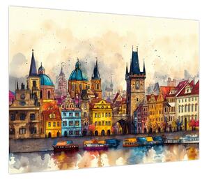 Obraz - Jesień w malowanym mieście (70x50 cm)
