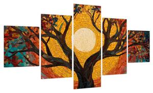 Obraz - Słońce w koronie drzewa życia (125x70 cm)