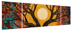 Obraz - Słońce w koronie drzewa życia (170x50 cm)