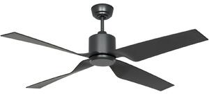 Wentylator sufitowy Eco Ventos, metalowy, szary, IP44, DC, WiFi – CasaFan CasaFan, Eco Ventos, szary, metal, nowoczesny