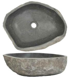 Umywalka z kamienia rzecznego, owalna, (45-53)x(34-41) cm