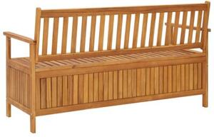 Ławka ogrodowa ze schowkiem, 148 cm, lite drewno akacjowe