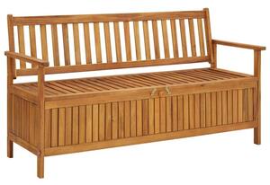 Ławka ogrodowa ze schowkiem, 148 cm, lite drewno akacjowe