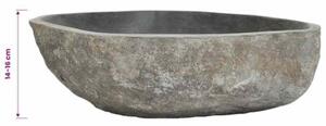 Umywalka z kamienia rzecznego, owalna, (45-53)x(34-41) cm