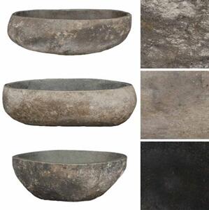 Umywalka z kamienia rzecznego, owalna, (45-53)x(34-41) cm