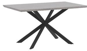 Industrialny stół do jadalni w stylu betonu blat MDF metalowe nogi Spectra Beliani