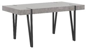 Industrialny stół obiadowy do jadalni 150x90 cm metalowe nogi efekt betonu Adena Beliani