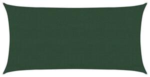 Żagiel przeciwsłoneczny, 160 g/m², ciemnozielony, 3x6 m, hdpe