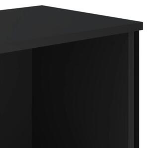 Regał na książki, czarny, 80x31x74,5 cm materiał drewnopochodny