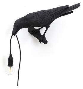 Seletti - Bird Lamp Looking Left Zewnętrzna Lampa Ścienna Czarna Seletti