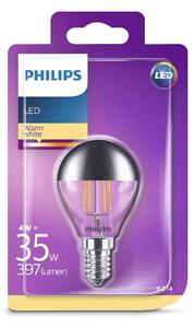 Philips - Żarówka LED 4W Filament Żarówka lustrzana Korona (397lm) E14