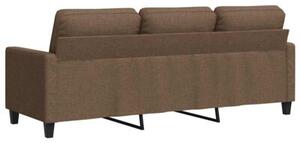 Sofa 3-osobowa, brÄ zowa, 180 cm, tapicerowana tkaninÄ