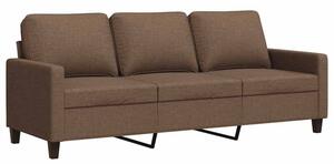 Sofa 3-osobowa, brÄ zowa, 180 cm, tapicerowana tkaninÄ