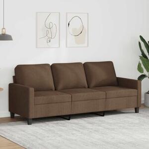 Sofa 3-osobowa, brÄ zowa, 180 cm, tapicerowana tkaninÄ