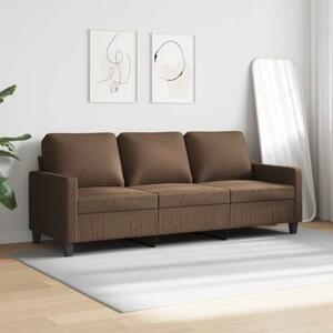 Sofa 3-osobowa, brÄ zowa, 180 cm, tapicerowana tkaninÄ