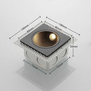 Lucande - Pordis LED Ogrodowe Wbudowana Lampa Ścienna Dark Grey