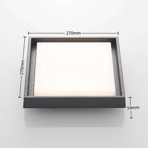 Lucande - Birta LED Square Ogrodowe Lampa Sufitowa 27x27 Dark Grey