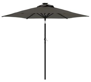 Parasol ogrodowy na stalowym słupku, antracyt, 225x225x212 cm