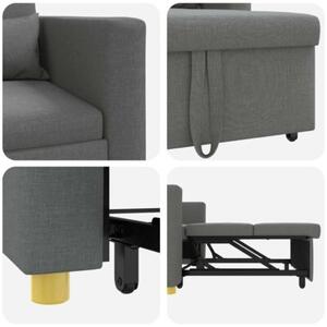 RozkÅadana sofa fotelowa 3-w-1 w ciemno szarym kolorze