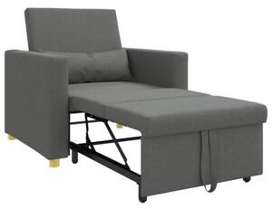 RozkÅadana sofa fotelowa 3-w-1 w ciemno szarym kolorze