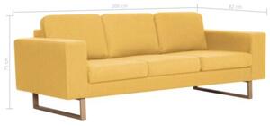 Sofa 3-osobowa, tapicerowana tkaninÄ , Å¼Ã³Åta
