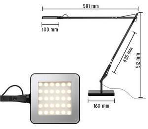Flos - Kelvin Lampa Stołowa LED Antracytowa