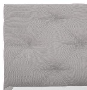Łóżko podwójne z materacem do sypialni schowek 180 x 200 cm jasnoszare Milord Beliani