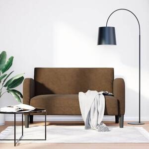 Sofa dwuosobowa brÄ zowa 110 cm sztuczna skÃ³ra
