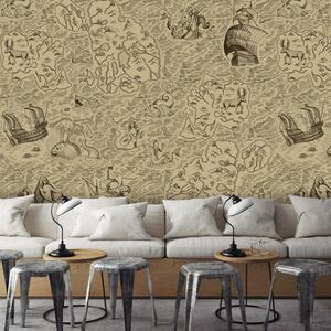 Fototapeta - Mapa w stylu vintage (196x136 cm)