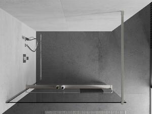 Mexen Kioto+ ścianka prysznicowa z półką Walk-in 95 x 200 cm, transparent, nikiel szczotkowany - 800-095-121-97-00