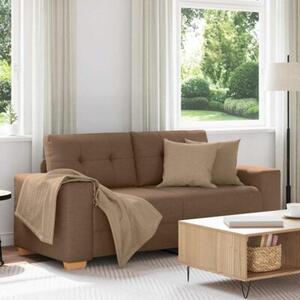Sofa dwuosobowa, brÄ zowa, 180x77x82 cm, tkanina