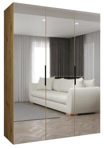 Szafa uchylna otwierana Marbella 3 150 wys. 202 cm artisan + u. czarny