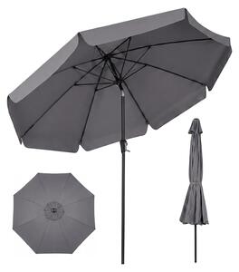 Parasol ogrodowy KOMFOTTEU 3M, do uytku zewntrznego, zapewniajcy ochron przed socem, parasol tarasowy, kt nachylenia 30°, regulowana wysoko 2,5 m, z mechanizmem korbowym i kierownic, 8 eber, idealny na pikniki, do ogrodu, do kawiarni