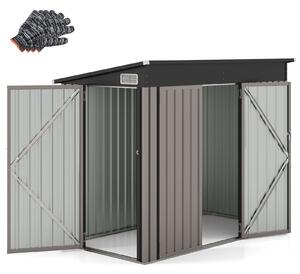 Metalowa szopa ogrodowa z drzwiami 235 x 117 x 185 cm