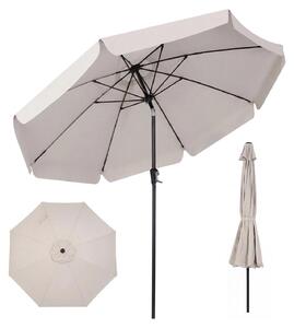 Parasol ogrodowy KOMFOTTEU 3M, do uytku zewntrznego, zapewniajcy ochron przed socem, parasol tarasowy, kt nachylenia 30°, regulowana wysoko 2,5 m, z mechanizmem korbowym i kierownic, 8 eber, idealny na pikniki, do ogrodu, do kawiarni