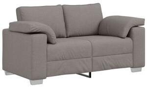 Sofa 3 szt. ciemnoszary tkanina lniana