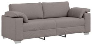 Sofa 3 szt. ciemnoszary tkanina lniana