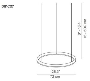 Luceplan - Compendium Circle LED Lampa Wisząca Ø72 Black