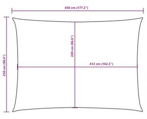 Prostokątny żagiel ogrodowy, tkanina oxford 2,5x4,5 m, antracyt