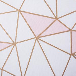 Zestaw 2 poduszek dekoracyjnych różowy bawełniana wzór geometryczny 45 x 45 cm Clarkia Beliani