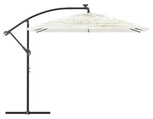 Parasol ogrodowy na stalowym słupku, biały, 269x269x235 cm
