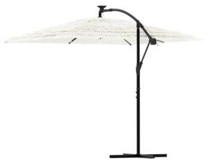 Parasol ogrodowy na stalowym słupku, biały, 269x269x235 cm