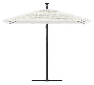 Parasol ogrodowy na stalowym słupku, biały, 269x269x235 cm