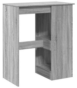 Stolik barowy z przegródkami, szary dąb sonoma, 90x47,5x103,5cm