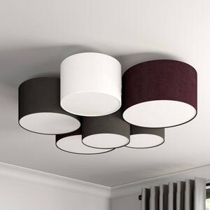 Lindby - Laurenz 6 Lampa Sufitowa Grey/White/Brown Lindby