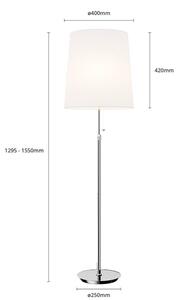 Lucande - Pordis Lampa Podłogowa H164 Chrome/White Lucande