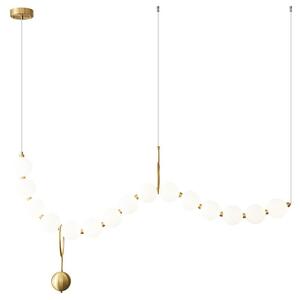 Perla - lampa wisząca 100 cm liniowy LED 20 W nowoczesny dekoracyjny biały